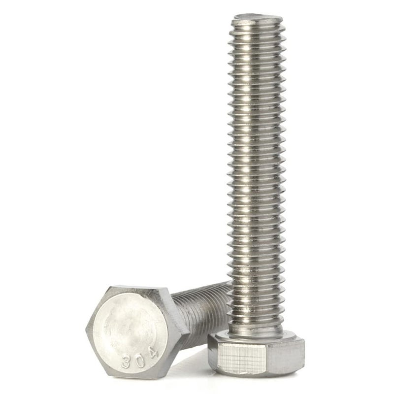 MewuDecor 1/4-20 x 2-1/2" Hex Head Cap Screws Hexagon Bolts, External Hex Drive, Stainless Steel 304, UNC Coarse Thread Fully Threaded, 25 PCS - Image 1